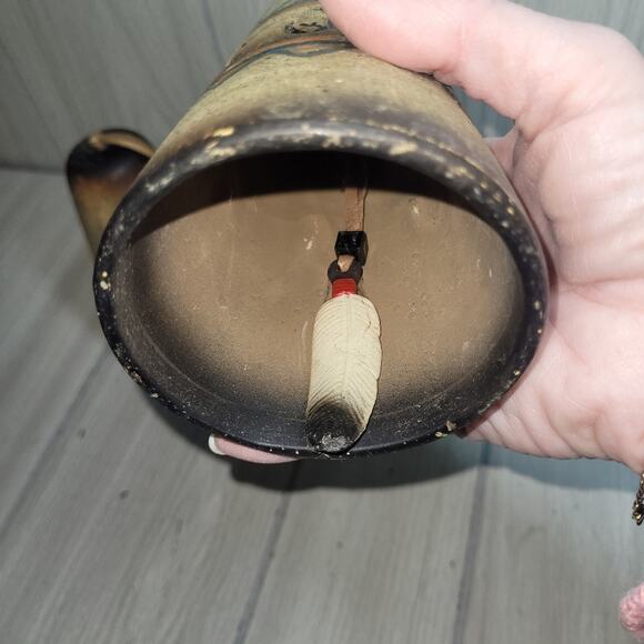 Vtg Native American Southwestern Tribal Patterned Pottery Bells Kokopelli Set 3 - Picture 5 of 5